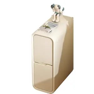 Innovative new solid wood nightstand modern simple light luxury ultra-narrow slit cream wind narrow cabinet mini small bedside cabinet