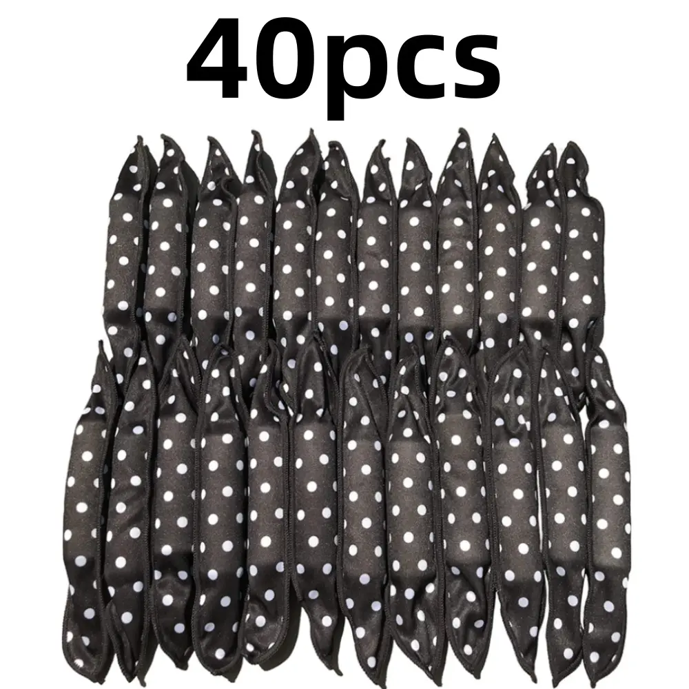 40 pcs Soft Curlers Satin Pillow Curlers Soft Sponge Pillow Curlers Rollers DIY Night Sleep Foam Hair Styling Tools for Heatless Women Curly Hairstyle