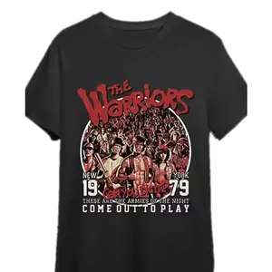 The Warriors "Come Out to Play" American Retro Black Short-Sleeved Unisex T-Shirt, Classic Movie Graphic, Nostalgic Streetwear for 70s Film & Cult Enthusiasts, Unique Vintage Pop Culture Statement Piece y2k outfits men