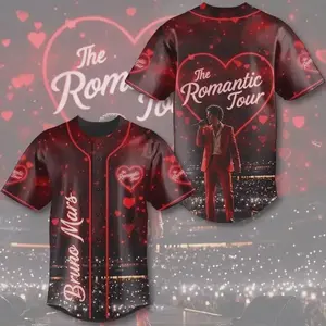 The Romantic Tour 2026 Baseball Jersey Vintage Concert Style Aesthetic Love Theme Fan Shirt