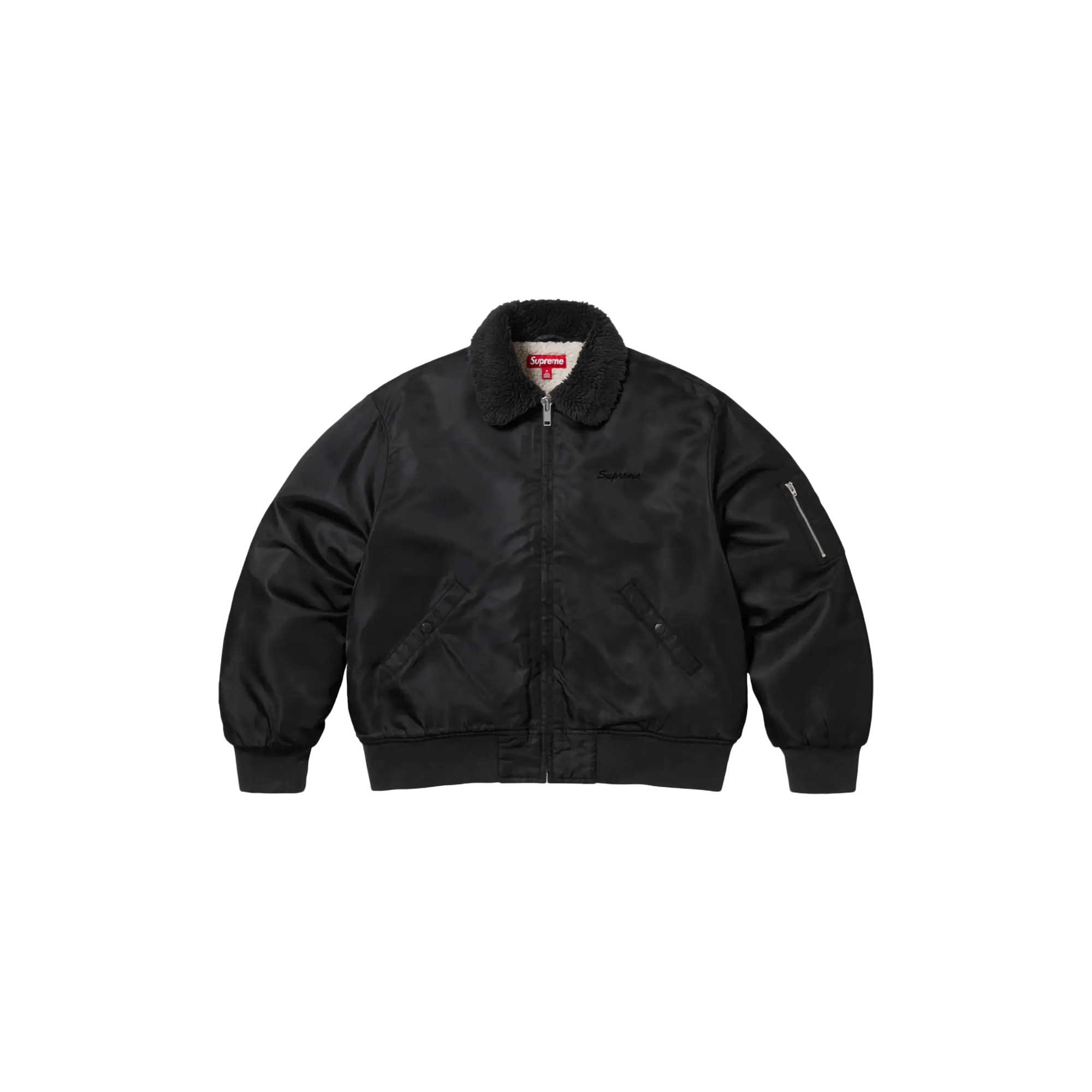 AOI Nylon Bomber Jacket "SS25 - Black" SU25485