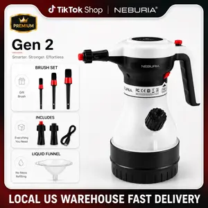 【FathersDayGift】NEBURIA Gen 2 Electric Foam Sprayer – Rechargeable High Pressure Foam Cannon for Car Wash & Home Cleaning | Portable Cordless, Smart Pressure Control