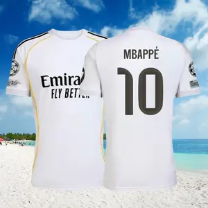 Mbappe 2025 26 New Home White Away Black Blue Short Sleeves Long Sleeves Soccer Jerseys