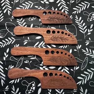 Handcrafted Wooden Herb Strippers - Natural Wood Design for Efficient Herb Stripping - Eco-Friendly Kitchen Tool