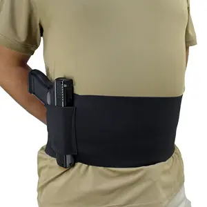 Belly Band Holster for Concealed Carry Elastic Abdominal Slim Wrap Concealment Handgun Holster for Right and Left Hand Draw