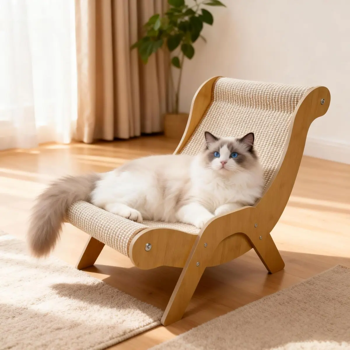Cat Scratcher Indoor Cat Bed Scratching Pad Combo Lounger Durable Non Shedding Wear Resistant Furniture Protector For Cats Kittens Comfortable Cat Lounge Sofa