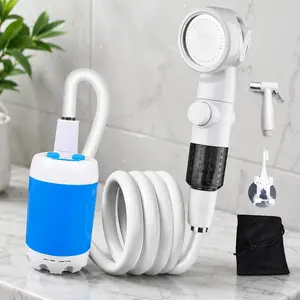 Portable USB Charging Outdoor Shower - High Pressure Handheld Pump, Waterproof & Adjustable Flow for Camping, Travel, Garden, Car Wash, Family Bathroom, Dual Purpose Energy-Saving Cleaning Tool