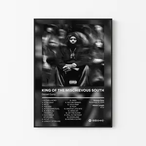 [ UNFRAMED RAP POSTER ] Denzel Curry Album Poster, TA13OO Melt My Eyez See Your Future Tracklist, Florida Rap Lyricist Print, Hip Hop Decor, Unframed Print Only