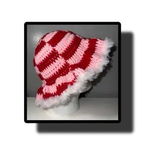 Handmade Crochet Bucket Hat with Faux Fur Lining - Lightweight & Warm for Chilly Days - One Size Fits Most - Perfect Gift for Fashionable Accessories Lovers