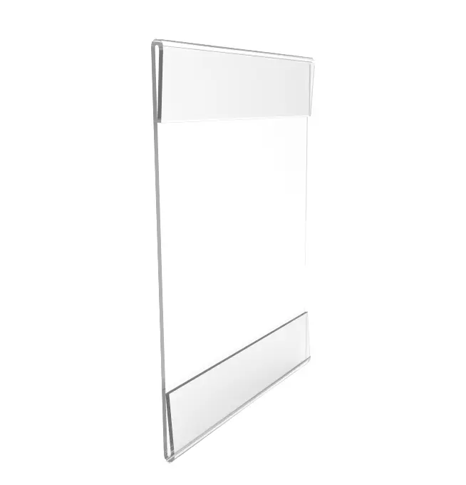 FixtureDisplays® Clear Window Sign Holder Plexiglass Acrylic Feature 11x8.5 Landscape Portrait Wall Mount 12066NEW-NF