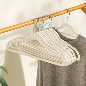KAWASIMAYA Flocking Clothes Hanger, Non-slip, Traceless, 4.96 x 16.26 inches, 10pcs KAWASIMAYA Flocking Clothes Hanger, Non-slip, Traceless, 4.96 x 16.26 inches, 10pcs