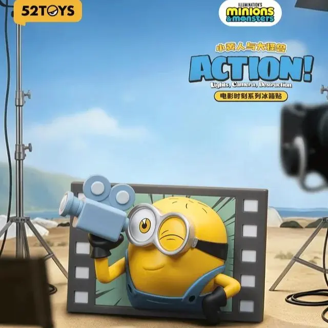 MINISO Minions Blind Box Cute Fridge Magnets - Action Movie Scene Collectible, Kitchen Home Decor, Magnetic Refrigerator Magnets Surprise Gift for Kids on Holidays or Birthdays