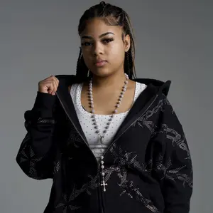 Barbed Wire Rhinestone Zip-Up Hoodie – Heavyweight 400 GSM Streetwear Hoodie