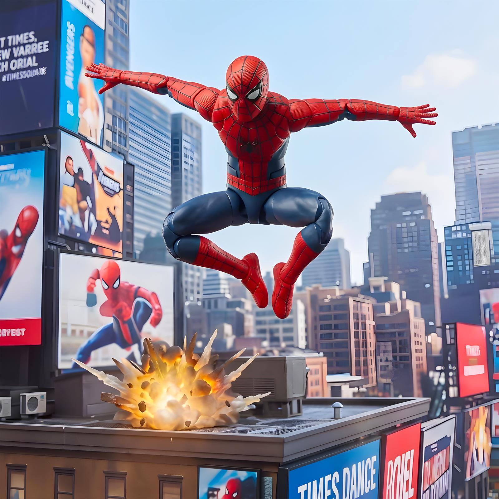 Marvel Spider-Man: Ολοκαίνουργια φιγούρα δράσης 6 ιντσών Day, αρθρωτή συλλεκτική ταινία με 4 εναλλασσόμενα χέρια και 2 εφέ ιστού
