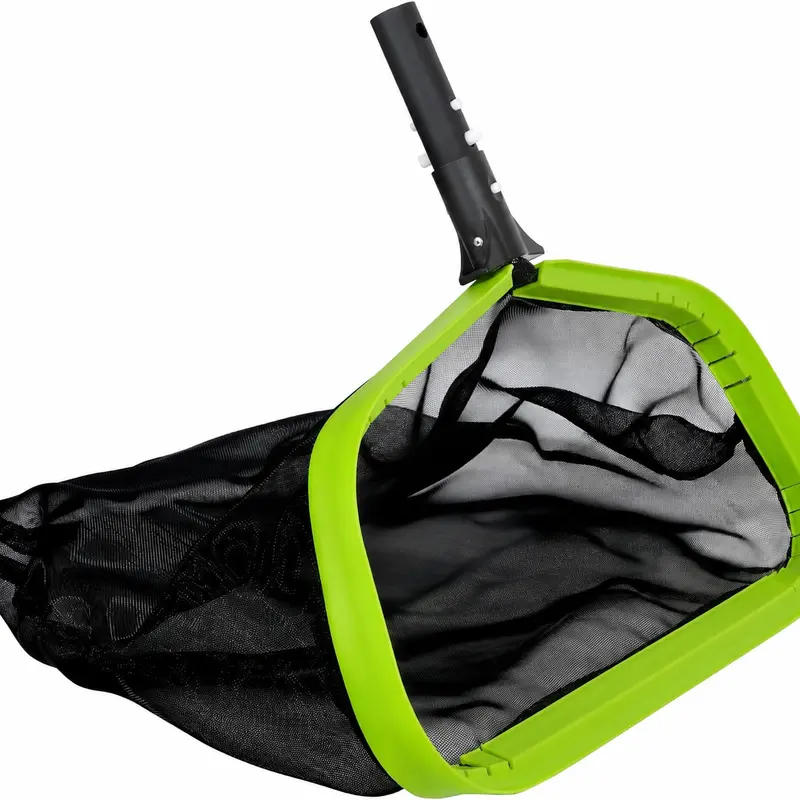 Sepetrel 20-in Heavy Duty Pool Leaf Rake Cleaning Tool - Deep Bag Skimmer Net with Reinforced Aluminum Frame, Inclined Front Lip for Effortless Debris Removal, Compatible Handle Attachments, In-Ground/Above-Ground Pool Use, Pole Not Included