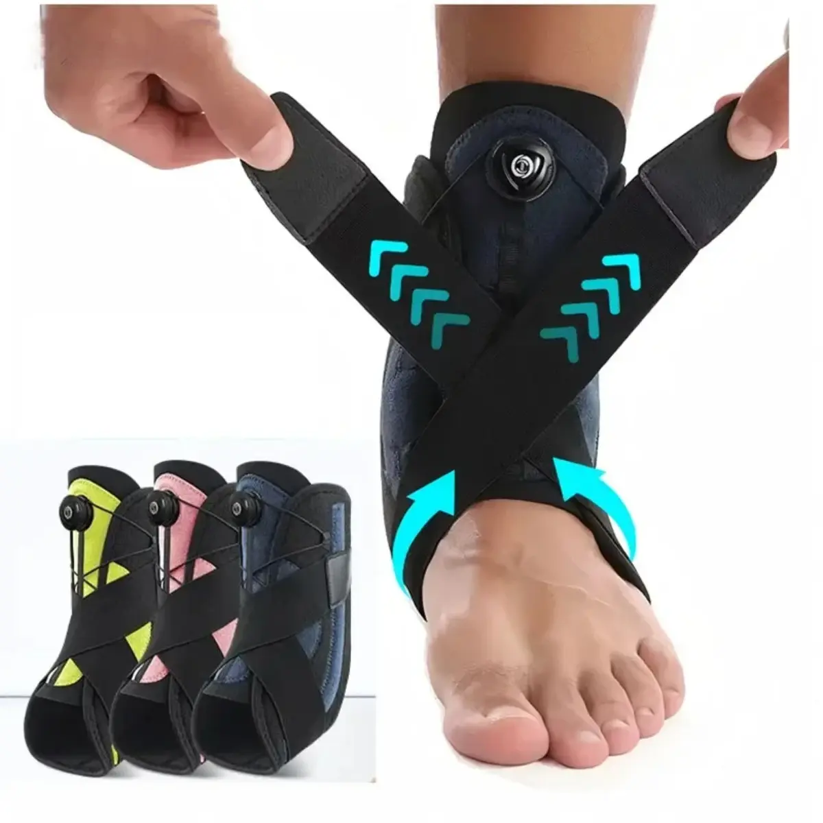 Adjustable Ankle Bands & Support Brace, Breathable Compression Sleeve for Men - Lightweight for Gym, Running, Compression Wrap, Adults, Anti-Injury Protective Gear, Athletic, Cooling, Injury Prevention, Secure