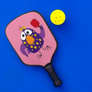 Cute Purple Bird Pickleball Paddle Cover - Fun Polka Dot Design - Protects Paddle - Gift for Pickleball Players - Neoprene Material - Zipper Closure - Lightweight & Portable - Universal Size Fits Most Paddles - (RACKET AND BALL NOT INCLUDED)