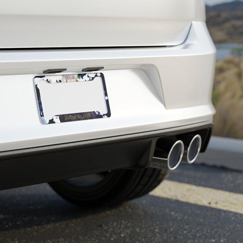 Gojo License Plate Frame, Otaku Car Accessory – Unique Anime Tag Made of High-Quality Metal