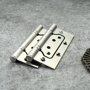 2pcs/4pcs Heavy-Duty Stainless Steel Door Hinges, 4x3 Inch - Classic Style, Brushed Metal Finish, Surface Mount, Easy Installation, Smooth Operation, Modern Style, Silver