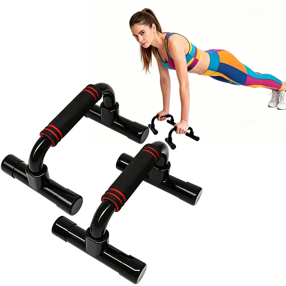 Push Up Bars H-Shape Stainless Steel Push Up Brackets Foam Cushioned Portable Lightweight Outdoor Calisthenics Gear