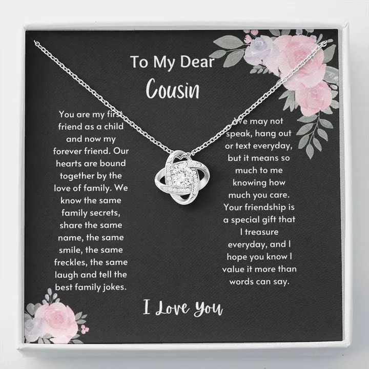 Gift For Cousin, Cousin Gifts, Necklace For Her, Cousin Jewelry, Gift For Family, Best Friend Present Idea