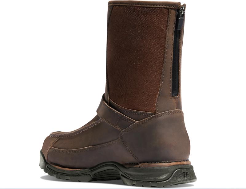 Men’s 10" Sharptail Rear Zip Boots – Dark Brown Leather