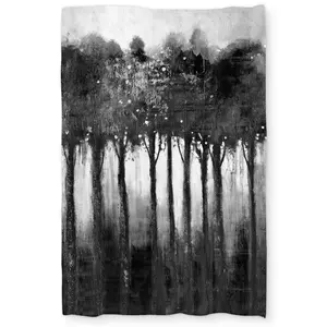 212 MAIN Monochrome Tree Silhouette Duvet Cover - Breathable, Elegant Contemporary Twin XL Bedding for Relaxation - Black Minimalist Home Decor Essential
