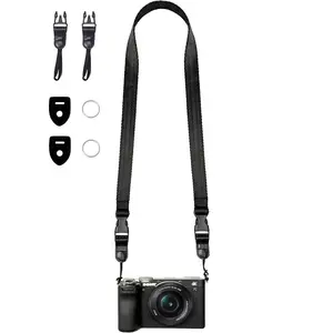 L-WCP008  Camera Neck Strap/Thin Washable Soft Camera Strap or Binoculars Strap,39 Inch,Black