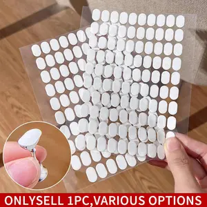 200/500/600pcs wearable nail tray special double-sided adhesive Manicure palette practice transparent non-marking nail crystal nails sheet fixed jelly glue nail tools supplies