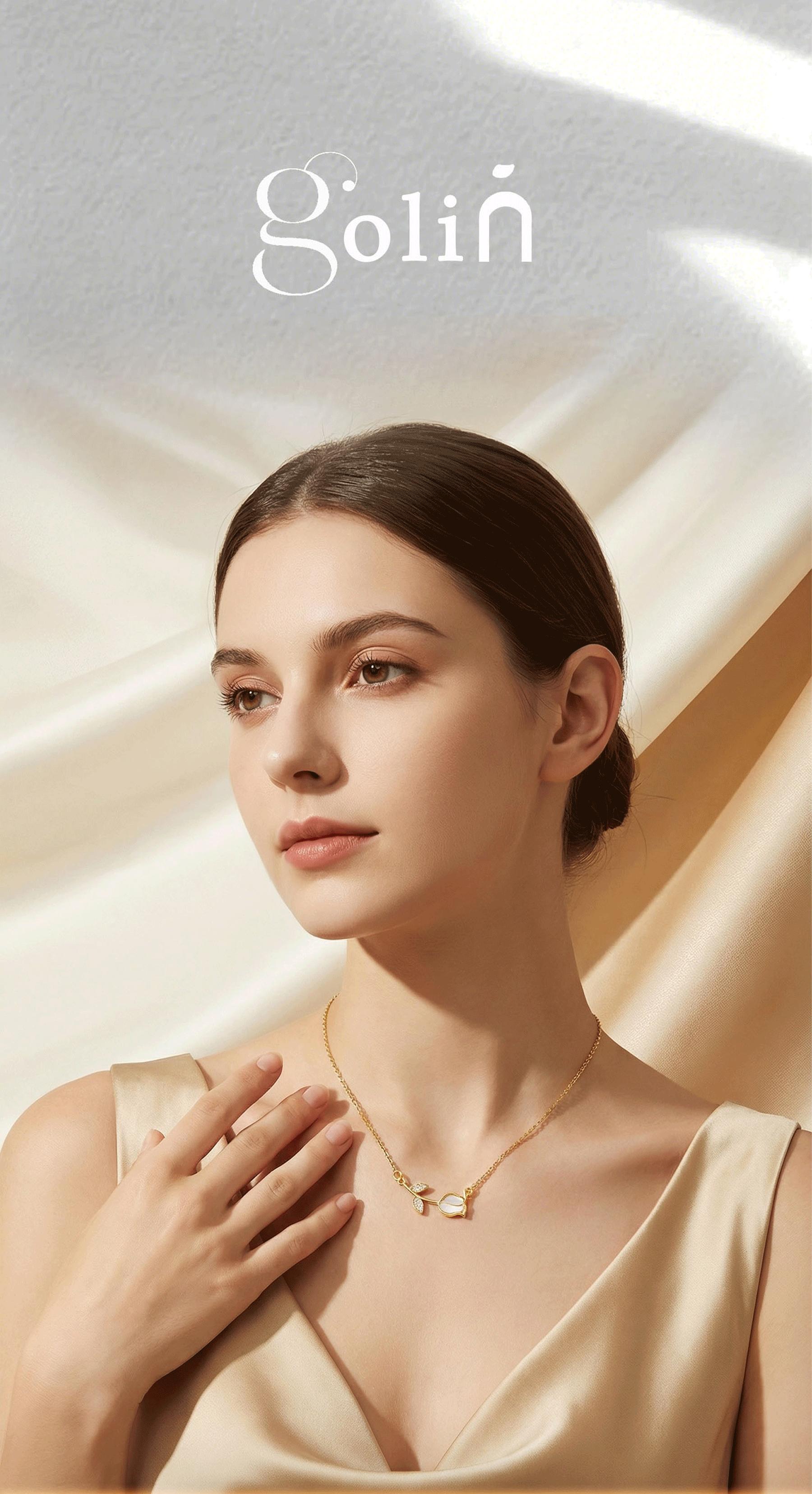 Dainty Gold Tulip Shell Zircon Pendant Necklace - Summer Daily & Party Ready Statement Jewelry gift accessories