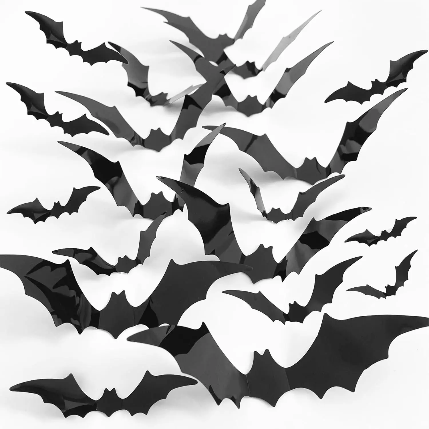 120 count Halloween Bats Decoration, 3D Bat Stickers for Indoor Outdoor  Decor DIY Wall Decal Bathroom Window Door Halloween Decor