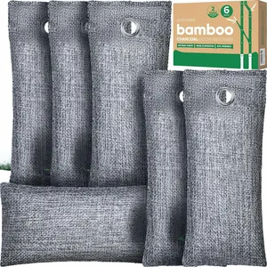 Activated Charcoal Odor Absorber, 6 Pack  Shoe Odor Eliminator,  Charcoal Air Purifying Bags, Sneaker Deodorizer and  Absorbers for Clean Footwear, Shoe Odor Remover