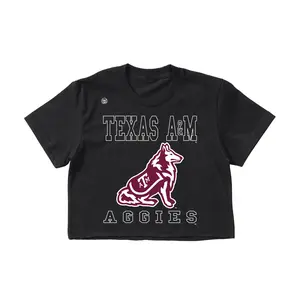 Texas A&M Aggies Black Foundation Crop T-Shirt