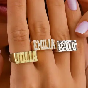 Name Block Ring, Name Customized Ring, Name Personalized Ring, Name Bridesmaid Ring, Name Engagement Ring, Mother Name Ring, Name Anniversary Ring, Name Valentines Ring, Name Christmas Ring, Name Birthday Ring, Name Keepsake Ring, Name Jewelry For Mother