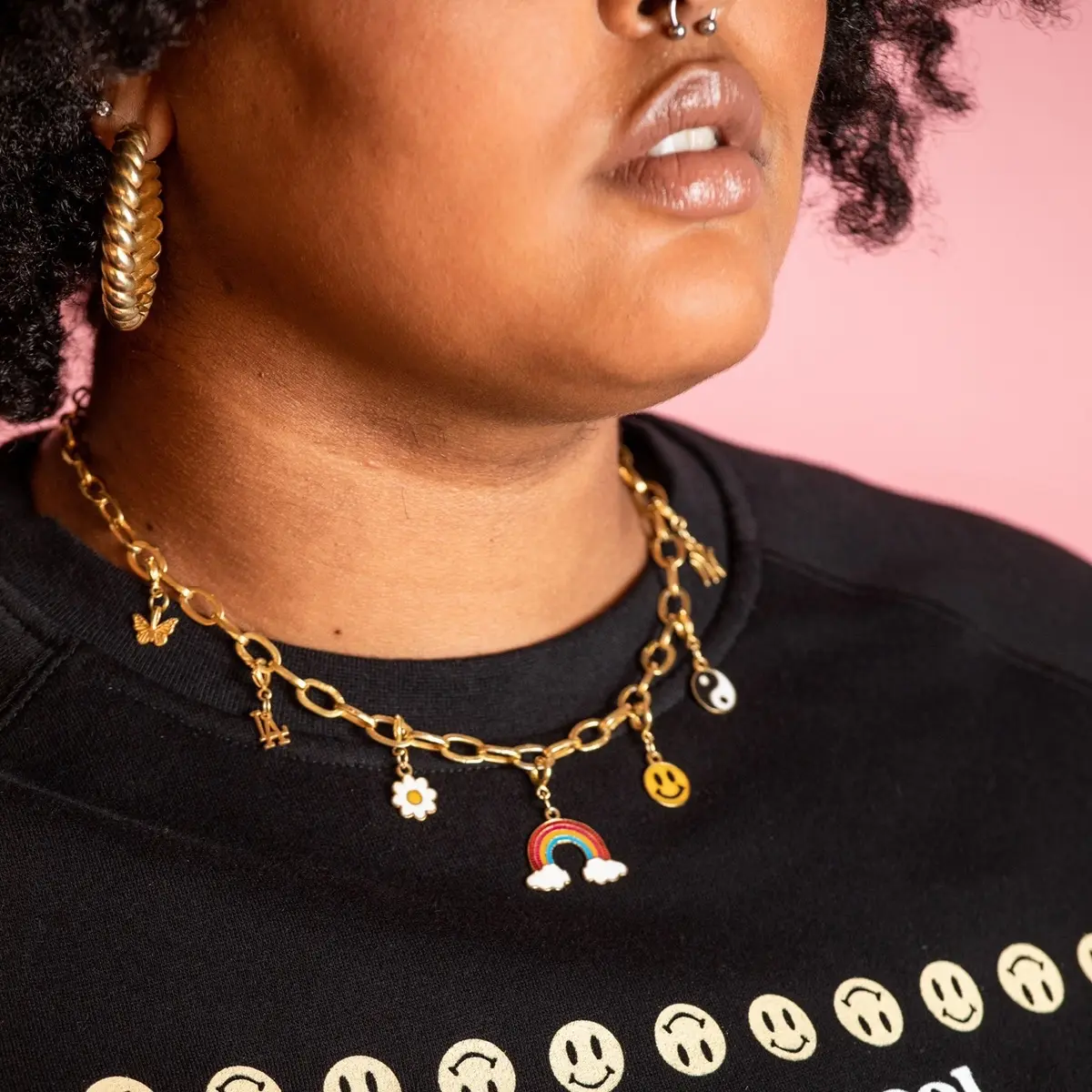 Customizable charm necklace