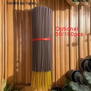 Musk Incense Sticks, 100/50 Pieces, 25.5cm Long, Wooden Material, Spicy Scent, Ideal for Home, Hotel, Yoga Studio, Festive Decorations, Scented