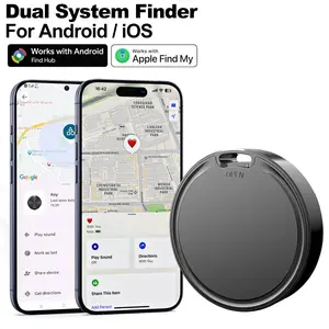 Smart GPS Tracker Bluetooth Item Finder for Android & iOS, Works with Apple Find My & Google Find Hub, Anti-Lost Tag for Keys, Luggage, Wallet and Bags