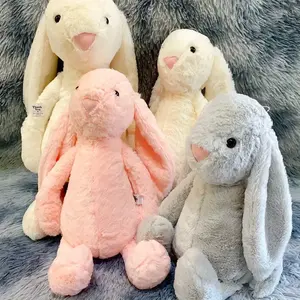 Jellycat Bunny Fluffy Plush Toy, Soft Stuffed Rabbit, Cute Bunny Doll, Cozy Baby Shower Gift, Girlfriend Present, Easter Basket Stuffer, Snuggly Plush Home Decor