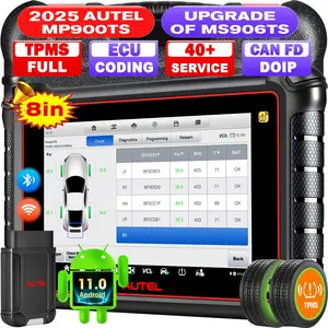 Autel MaxiPRO MP900TS Scanner, 2025 8in MP900-TS up of MaxiSYS MS906 PRO MS906TS MP900-BT MK900-TS, Top TPMS as MS906 Pro-TS, ECU Coding, Bidirectional Scan Tool, 40+ Service, All System, CAN FD&DOIP