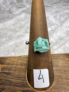 One-of-a-Kind Raw Turquoise Ring #4 | Handmade Adjustable Hypoallergenic Crystal Jewelry
