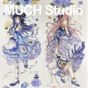 1pc (6 x 100cm) Blue Sky Floral Note, Spring Picnic Character Tape Stickers, Premium Craft PET Tape, Exquisite Patterns, Versatile & Practical. Ideal for Scrapbooking, Journal Decoration, Notebooks, Greeting Cards, Photo Frames and More.