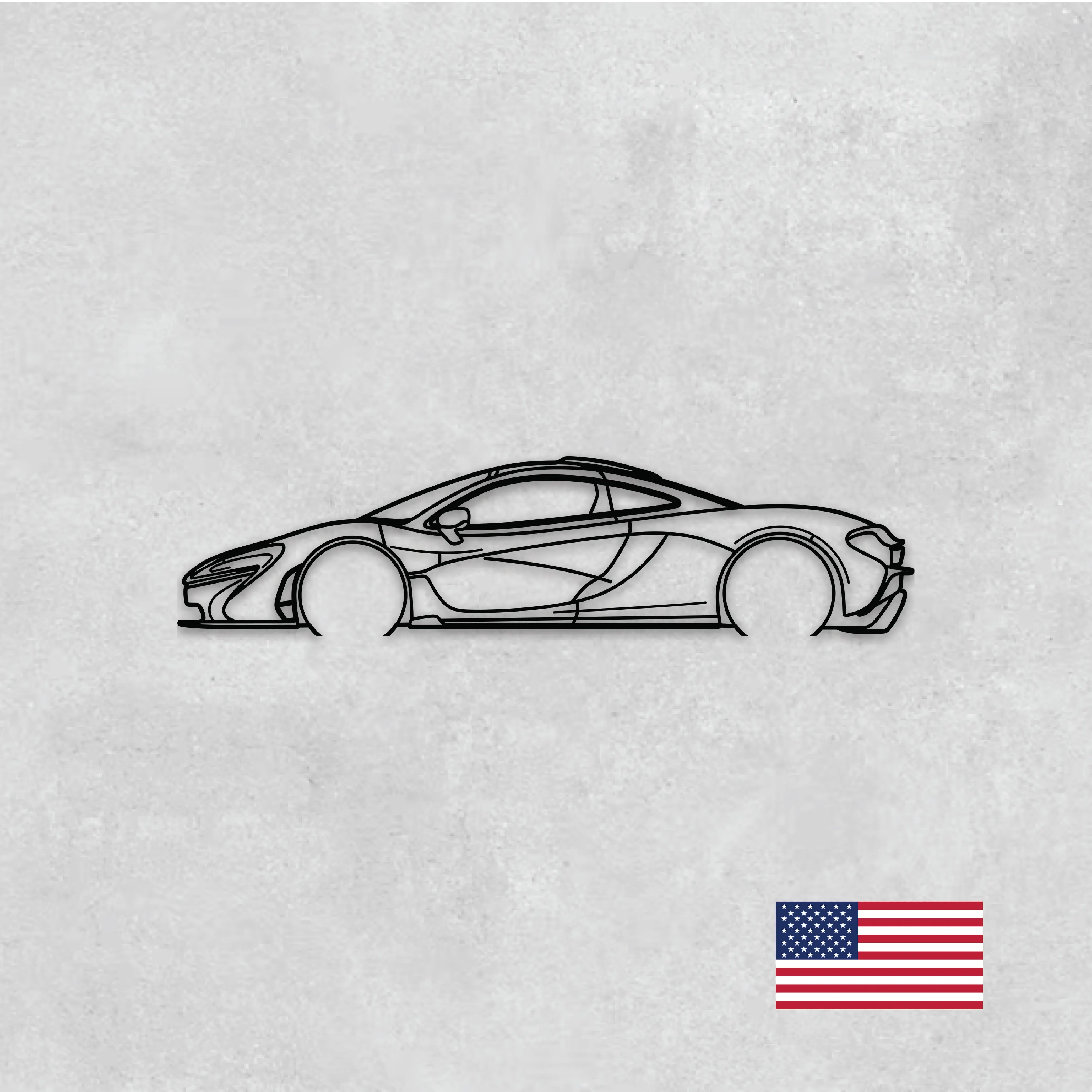 McLaren P1 Metal Wall Art – 14GA Steel Silhouette