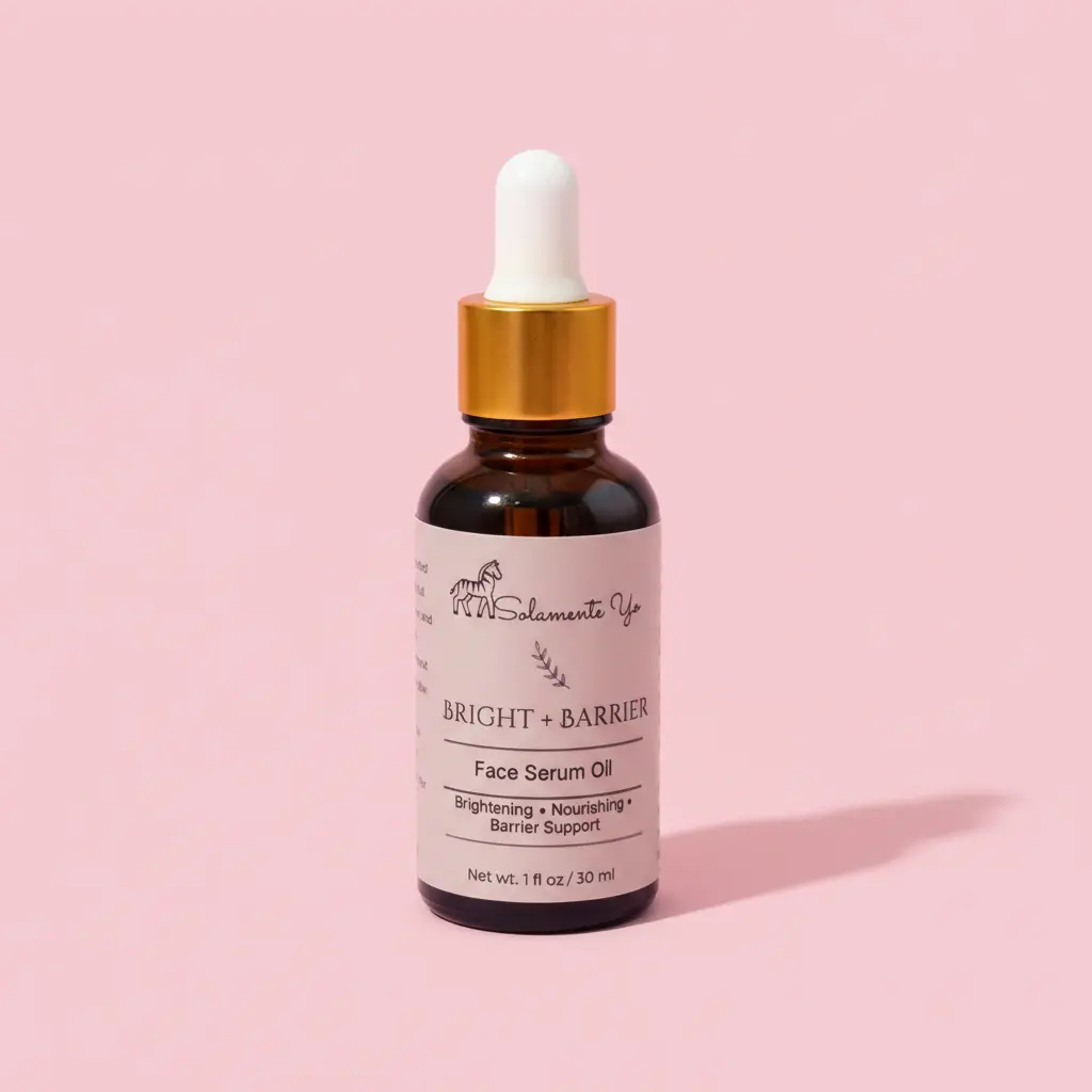Bright Barrier Face Oil, Raspberry-Infused, Lightweight Hydrating Formula for Radiance and Dewy Skin