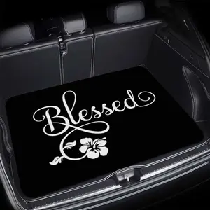Floral Pattern Car Trunk Mat, Non-Slip Pet Friendly Floor Protector, Universal Fit for Most Vehicles, Essential Car Interior Accessory