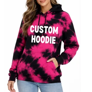 HOODIE CUSTOMIZED TIE DYE Pack Live - PLAIN OR ADD A Choose the Graphic Women's Comfortable T-Shirt, Sweatshirt, Hoodie - Christmas T-Shirts, Skull & Retro Shirts, Streetwear Casual Crewneck Tee