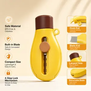 1 Count, Multifunctional Portable Retractable Peeler, Smooth Blade, Easy to Clean, for Kitchen Outdoor Fruit Vegetable Peeling and Package Opening