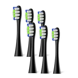 Oclean Professional Toothbrush Heads Refill Black 6 Packs Handle Cleansing