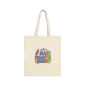 Main Character Energy Tote | Y2K aesthetic, retro candy-color slogan