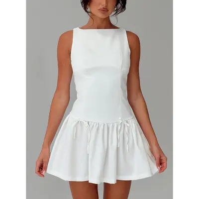 strapless open back dress Mariza Mini Dress White main image 1