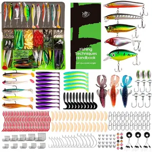 Fishing lures-2026  Fishing Lure kit for Bass Trout,Tackle Box with Tackle Included, Fishing Plugs,Swimbait, Minnows, Soft Baits, Hooks & Weights Accessories